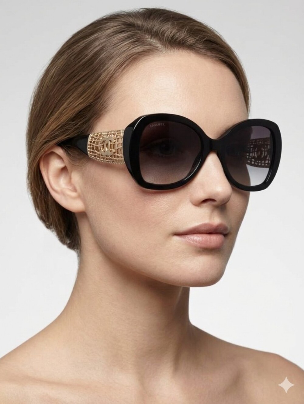 Chanel Oversized Sunglasses With Case